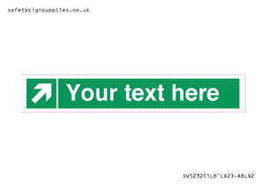 Custom Arrow Top Right Sign